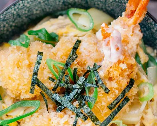 tempura shrimp udon noodle soup 天虾乌东汤